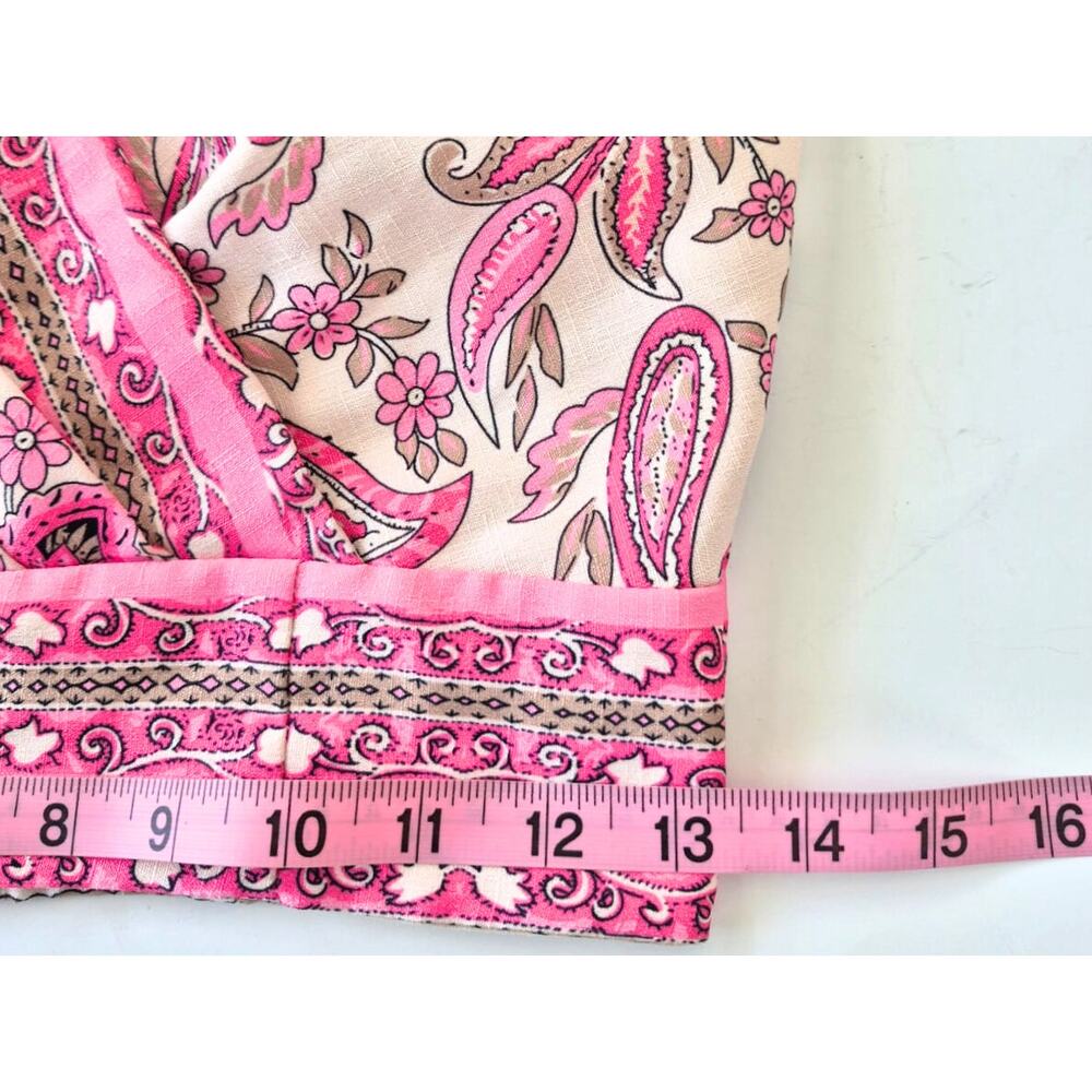 Magnolia Pink Paisley Crop Cami Top - Picture 4 of 6